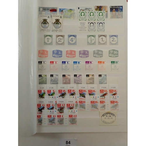 84 - Gibraltar: QEII Mint Decimal collection in large, 2/3rds full, 64-page stock-book. Incl higher value... 