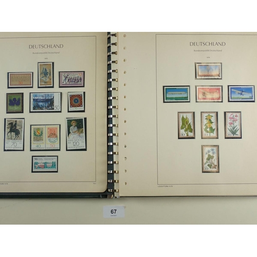 96 - Germany: Three quality stamp albums, 2 Leuchtturm - one for Berlin; one for W.Germany 1978-88 plus a... 