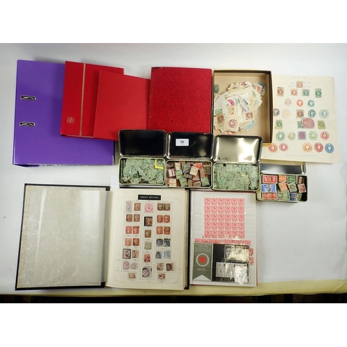 98 - Box of GB incl Regionals/Channel Islands in album, 4 stockbooks, folder, small box & 4 ecclesiastica... 