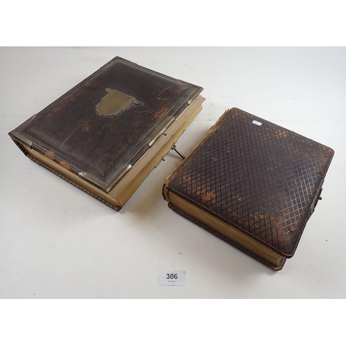 306 - Two Victorian to early 20thC photograph albums, one showing a chronological photographic portrait ac... 