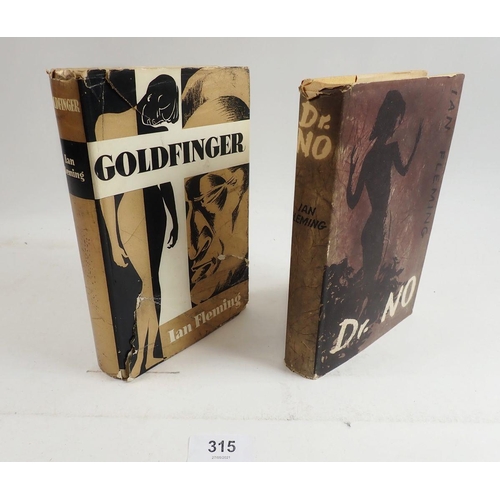 315 - Two James Bond Book Club First Editions -Goldfinger 1959 and Dr No 1958