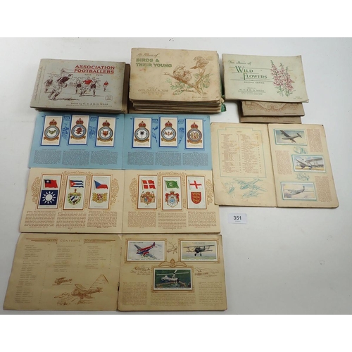 351 - Cigarette Cards - a quantity of manufacturers albums, mainly complete including Wills Rail Engines, ... 