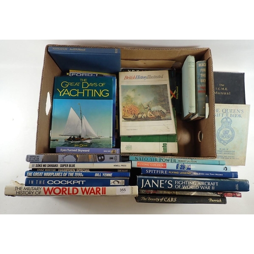 355 - A box of books on aviation