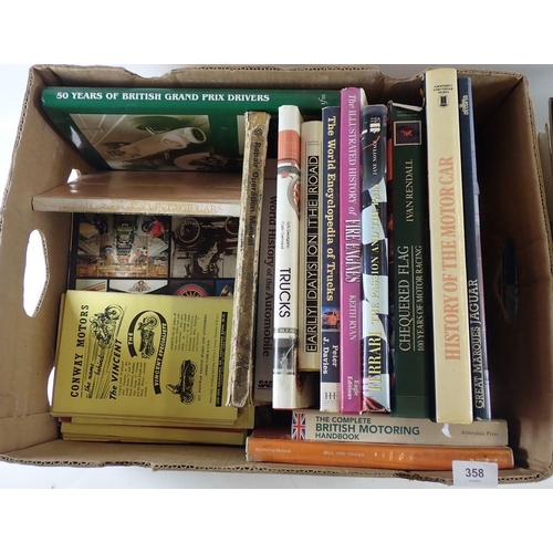 358 - A box of books on cars and transport