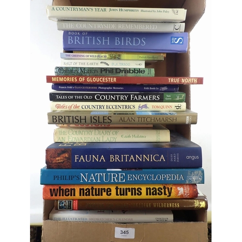 345 - A box of books on a rural theme and natural history