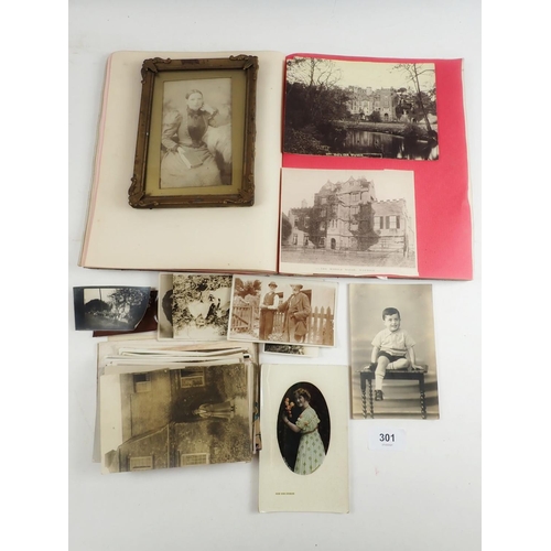 301 - A Victorian scrapbook and various old photographs