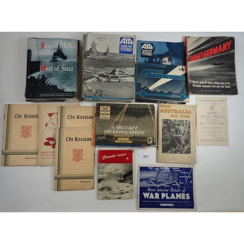 309 - A selection of vintage 1940's to 1950's ephemera, magazines and publications