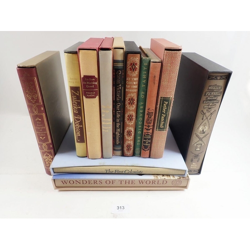 313 - Twelve Folio Society books, all but one with slipcases