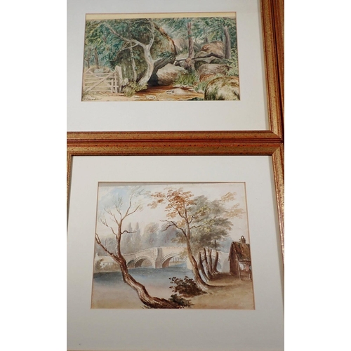 1027 - M G Hogarth - set of six watercolour landscapes, 20 x 26cm - distant relative of Hogarth