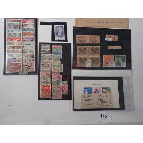 115 - All-world mint & used defin & commem, incl European countries, in packets and on stock-cards/sheets.... 