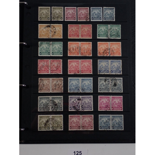 125 - Barbados: 22 page Hagner album collection, from 1858 QV - QEII. Defin, commem, postage due and fisca... 