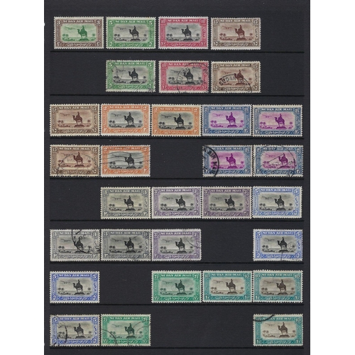 134 - Sudan: 10 stock-pages of mint & used defin, commem & postage due, first issues on. Blocks & higher v... 