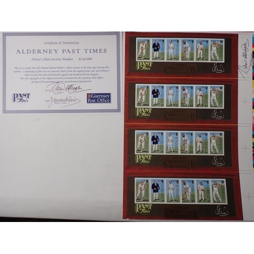 140 - Channel Islands: Red stock-book of QEII mint decimal Alderney stamps. Alderney FV £80+. Incl higher ... 