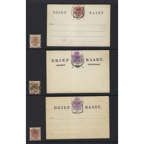 144 - Orange Free State/Colony: QV/KEVII period mint & used collection in 9 Hagner page album. Incl defin ... 