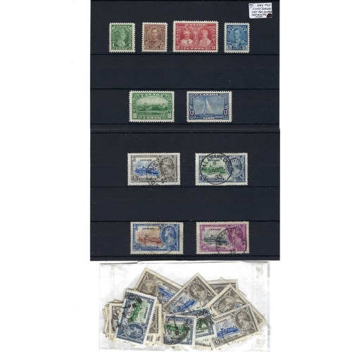 165 - KGV Silver Jubilee 1935 Omnibus stamps, mint & used, on 9 stock-cards and in packet. Some complete s... 