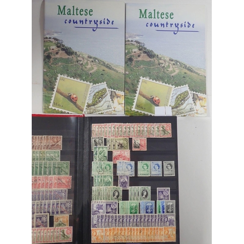 3 - Malta: Sizeable mint & used QV-QEII period collection in large stock-book with most pages full of de... 