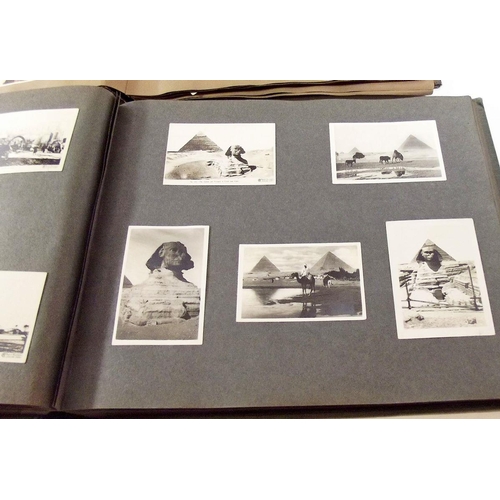 388 - Photographs with some postcards included in albums (6) - mixed periods, GB and overseas much identif... 