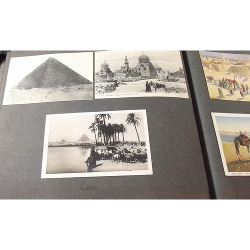 388 - Photographs with some postcards included in albums (6) - mixed periods, GB and overseas much identif... 