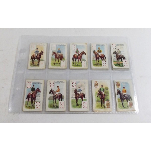 392 - Cigarette/Trade cards - B.A.T (plain backs) 1934 Jockeys and Owners colours with playing card in set... 