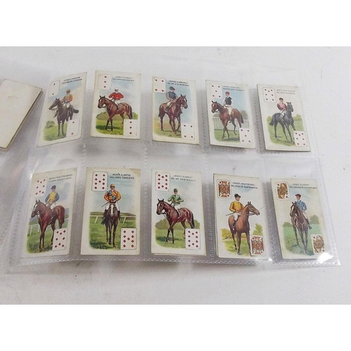 392 - Cigarette/Trade cards - B.A.T (plain backs) 1934 Jockeys and Owners colours with playing card in set... 