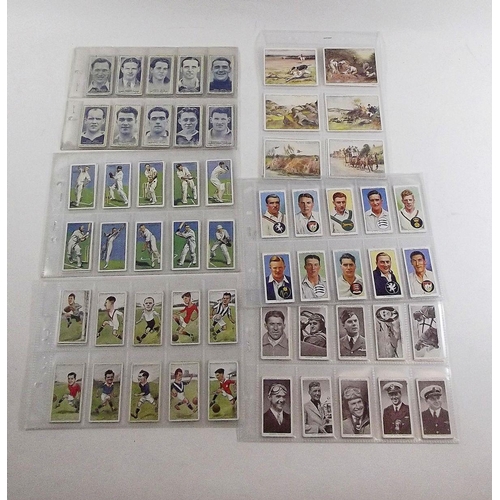 393 - Cigarette/Trade cards: Sport - Carreras 1951 footballers (turf slides), Players 1930 country sports ... 