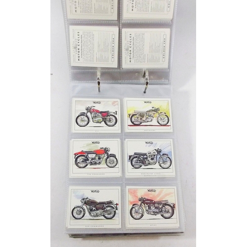 396 - Trade cards: albums (2) with Golden Era sets including motorcycle interest, tractors, classic cars e... 