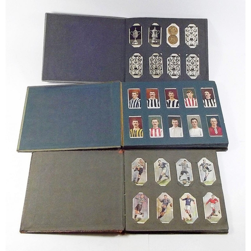 397 - A cigarette card album including Ogdens Football club colours, Wills Aviation, Wills Naval Dress and... 