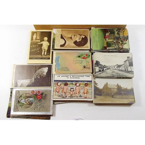 406 - Postcards: box containing wide mix of topographical, greetings, personalities etc. circa 1900 - 1930... 