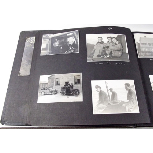 411 - Photograph albums (2) containing mix family/military life photos include 1942 Malta convoy with airc... 