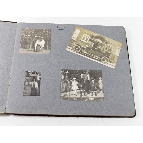 411 - Photograph albums (2) containing mix family/military life photos include 1942 Malta convoy with airc... 