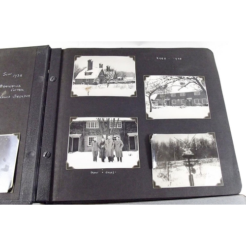 411 - Photograph albums (2) containing mix family/military life photos include 1942 Malta convoy with airc... 