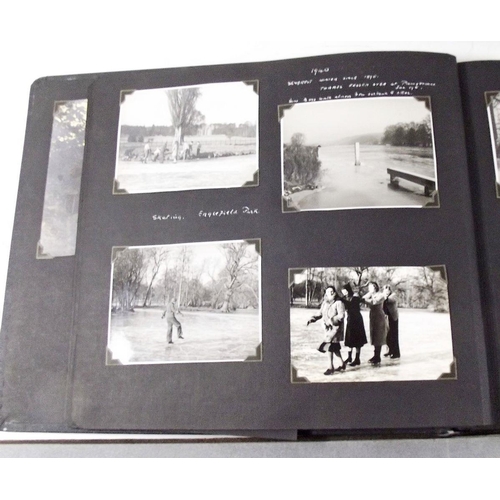 411 - Photograph albums (2) containing mix family/military life photos include 1942 Malta convoy with airc... 