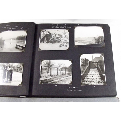 411 - Photograph albums (2) containing mix family/military life photos include 1942 Malta convoy with airc... 