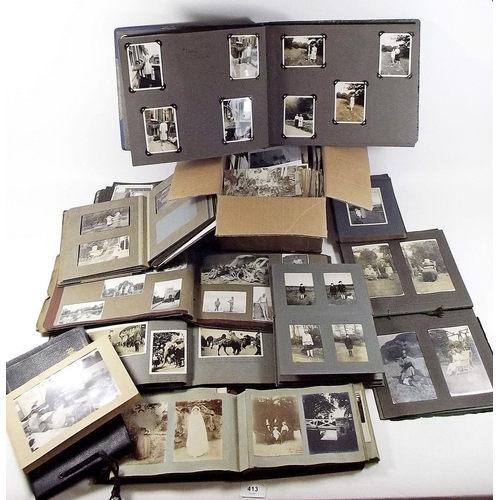 413 - Photographs - accumulation in ten albums and box of loose circa 1900's-1960 approx - many places ide... 