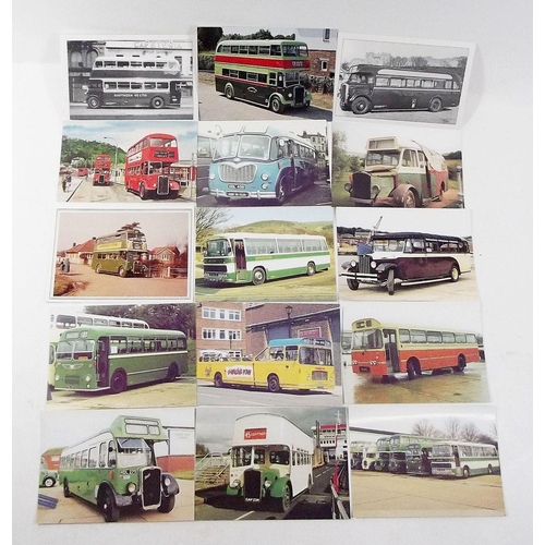 416 - Postcards: Buses - small quantity of modern cards, all featuring buses (which appear to be British) ... 