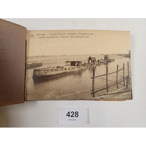 428 - Postcards: contained in four boxes including booklets with naval raid on Zeebrugge etc. quantity of ... 