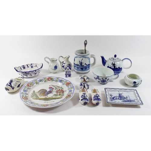457 - A group of Delft pottery etc.