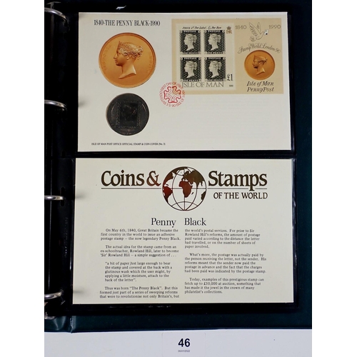 46 - Twenty six 1980s/90s GB & ROW philatelic-numismatic/medallic covers. Incl 1d Black commemorative plu... 