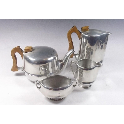 520 - A Picquot Ware vintage four piece tea set