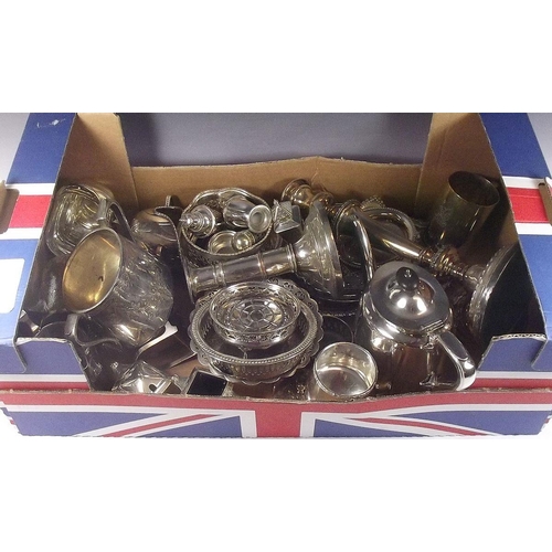 526 - A box of silver plated items