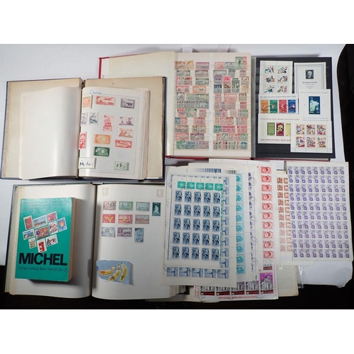 80 - All World: Large box of mint & used in 5 albums/stock-books, packets, envelopes and on cover. Sheets... 