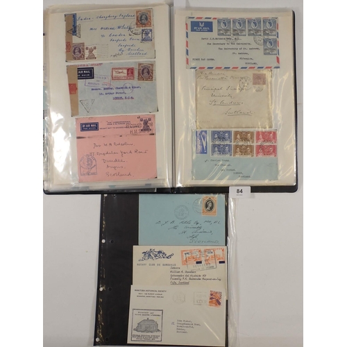 84 - GB, Br Empire/C'wealth & ROW cover/postcard accumulation in black folder, QV to early QEII period. S... 