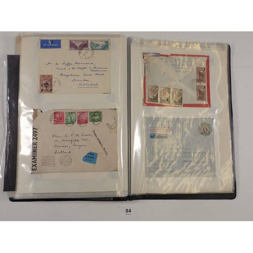 84 - GB, Br Empire/C'wealth & ROW cover/postcard accumulation in black folder, QV to early QEII period. S... 