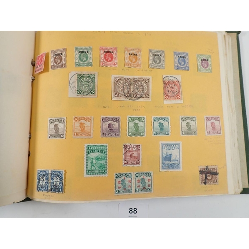 88 - Collection in 2 albums: one of 150+ pages of GB, Br Empire & ROW stamps and the other, QEII pre-deci... 