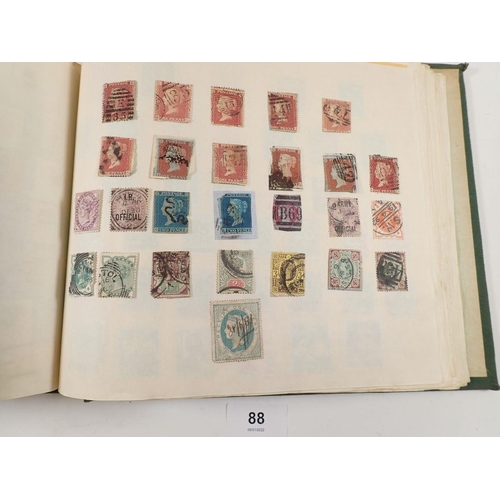 88 - Collection in 2 albums: one of 150+ pages of GB, Br Empire & ROW stamps and the other, QEII pre-deci... 