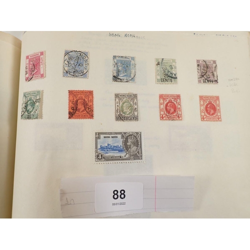 88 - Collection in 2 albums: one of 150+ pages of GB, Br Empire & ROW stamps and the other, QEII pre-deci... 