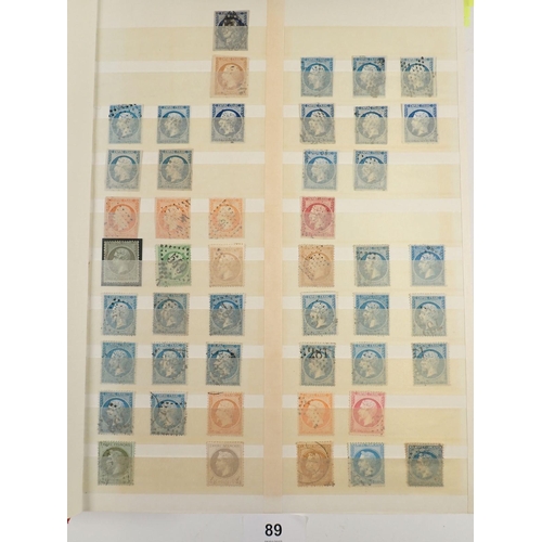 89 - Stock-book of used stamps of France from eaerly issues to 1950s. Incl Sinking Funds to 3f50c green, ... 