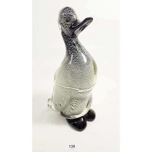 138 - A large Murano glass duck, 32cm tall