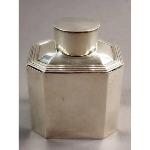 222 - A silver tea caddy, Birmingham 1895, by Stokes and Ireland Ltd, 143g