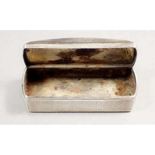 236A - A 19th century French snuff box with embossed decoration and a Dutch silver box